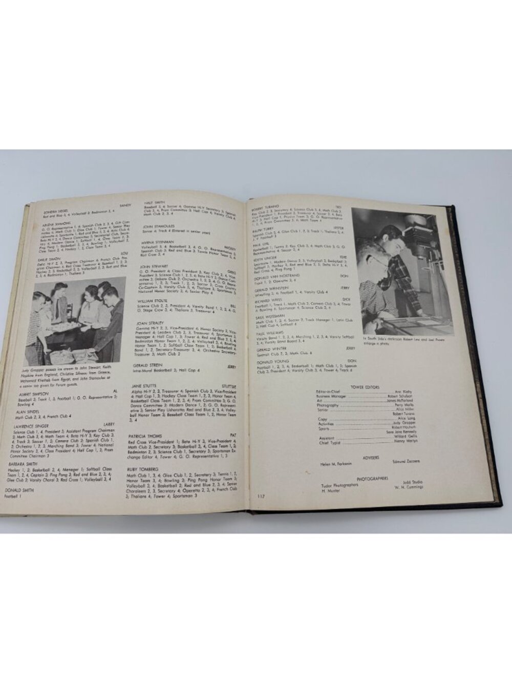 1953 The Tower South Side High School Yearbook John Stewart Watergate History NY - Picture 9 of 11